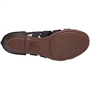 Sandalia De Tacón Mujer Valarie Dream Clarks Piel Negra