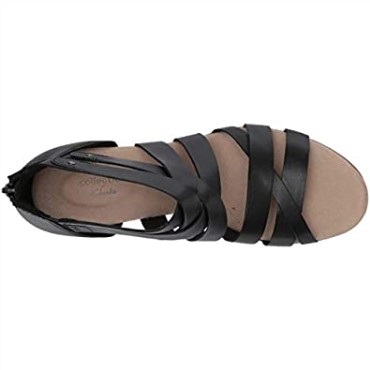 Sandalia De Tacón Mujer Valarie Dream Clarks Piel Negra