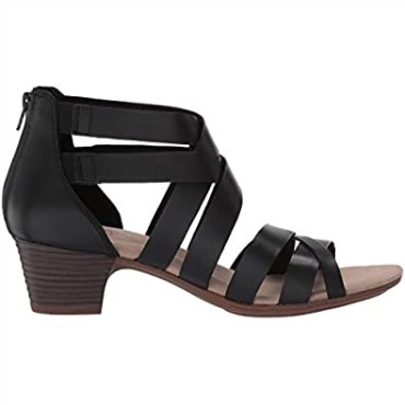 Sandalia De Tacón Mujer Valarie Dream Clarks Piel Negra