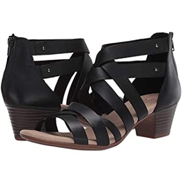 Sandalia De Tacón Mujer Valarie Dream Clarks Piel Negra