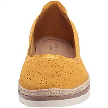 Mocasines De Mujer Clarks Serena Kellyn De Ante Amarillo Bajo Planos