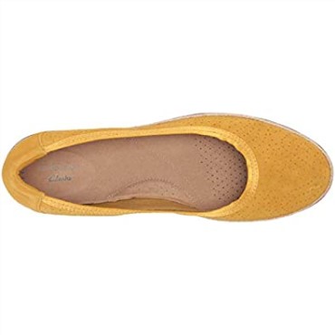 Mocasines De Mujer Clarks Serena Kellyn De Ante Amarillo Bajo Planos