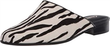 Zuecos Pure Blush De Clarks Con Estampado Animal De Cebra Para Mujer