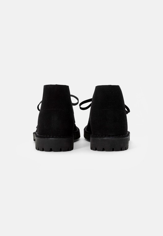 Botines Negros Con Cordones Desert Rock De Clarks