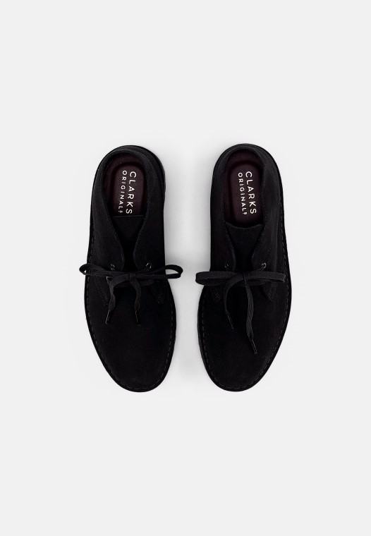 Botines Negros Con Cordones Desert Rock De Clarks