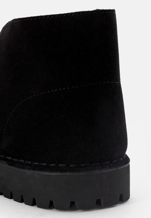 Botines Negros Con Cordones Desert Rock De Clarks