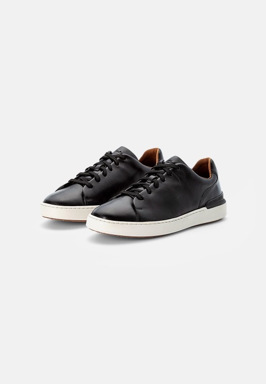 Zapatillas Clarks Court Lite Negras Con Cordones