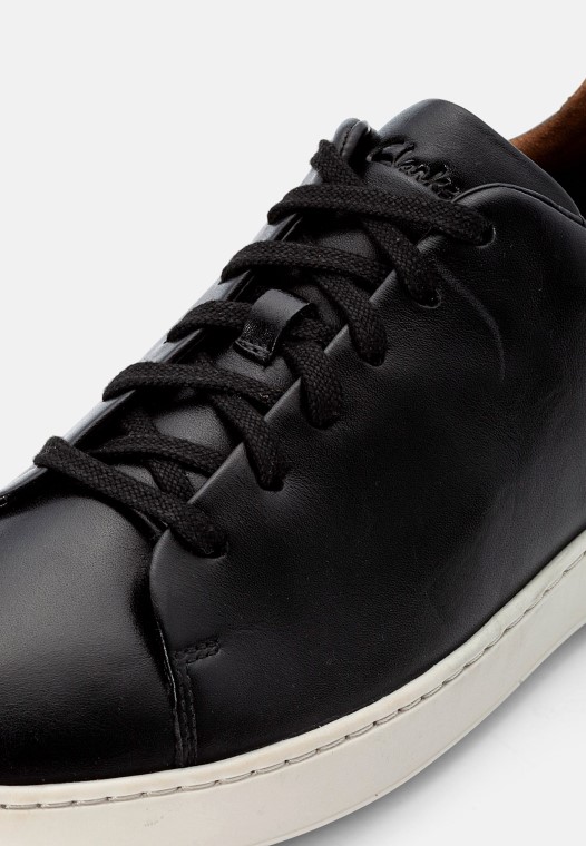 Zapatillas Clarks Court Lite Negras Con Cordones