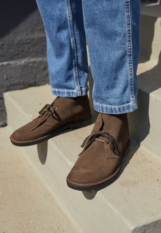 Bota Safari Marrón Casual Con Cordones Clarks