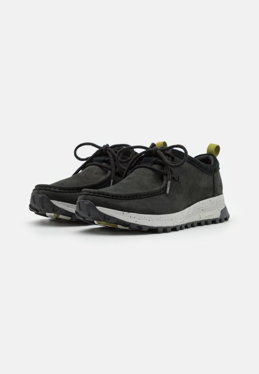 Zapatos Con Cordones Casuales Clarks Atl Trek Wally Negros