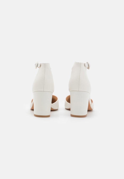 Cuero Tacones Clasicos Clarks Blanco