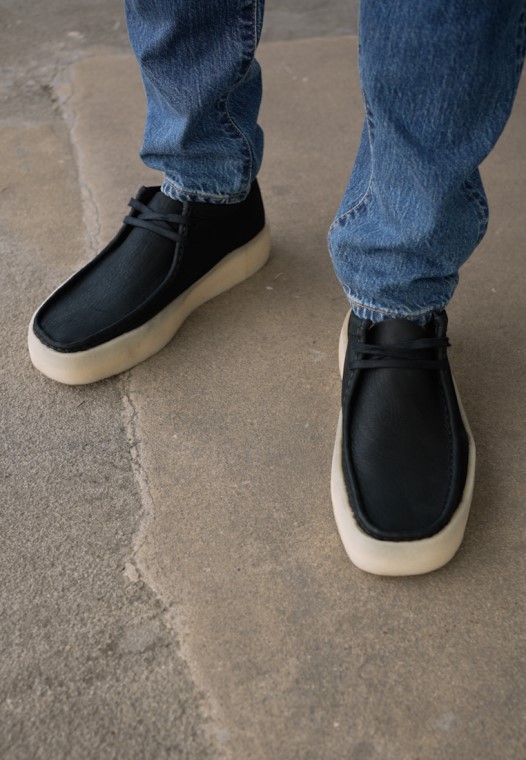 Zapatos Casuales Clarks Black Wallabee Cup Con Cordones