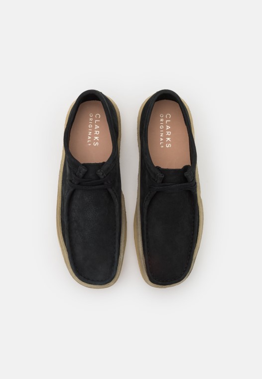 Zapatos Casuales Clarks Black Wallabee Cup Con Cordones