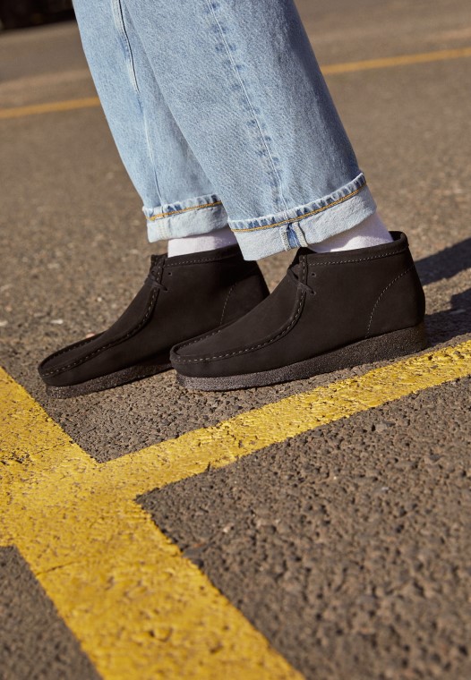 Black Wallabee Cordones Casuales Clarks
