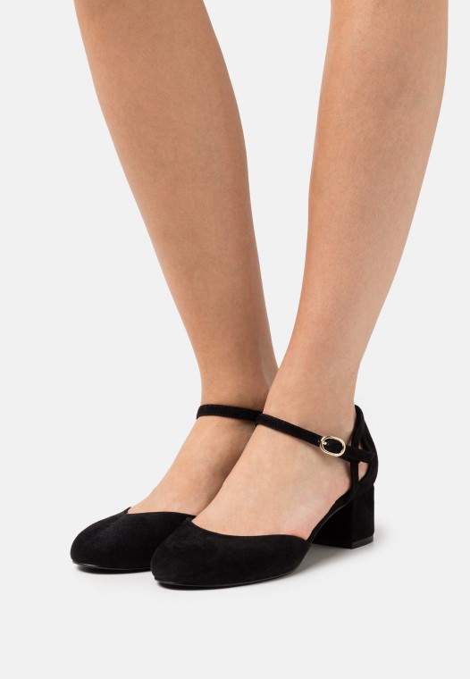 Cuero Tacones Clasicos Clarks Negros