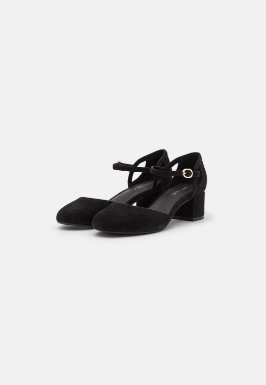 Cuero Tacones Clasicos Clarks Negros