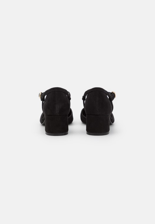 Cuero Tacones Clasicos Clarks Negros