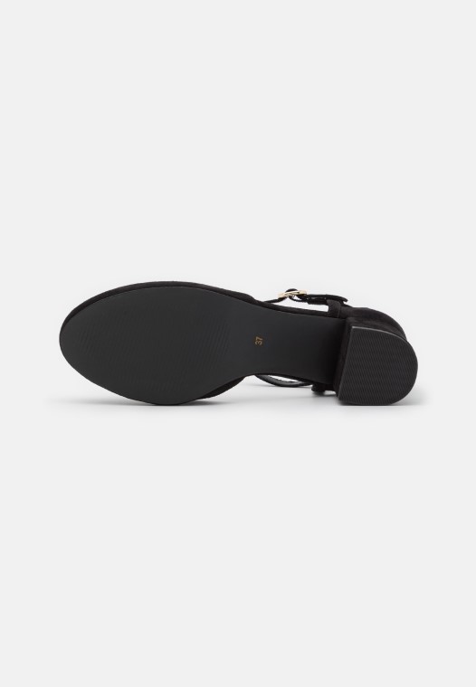 Cuero Tacones Clasicos Clarks Negros