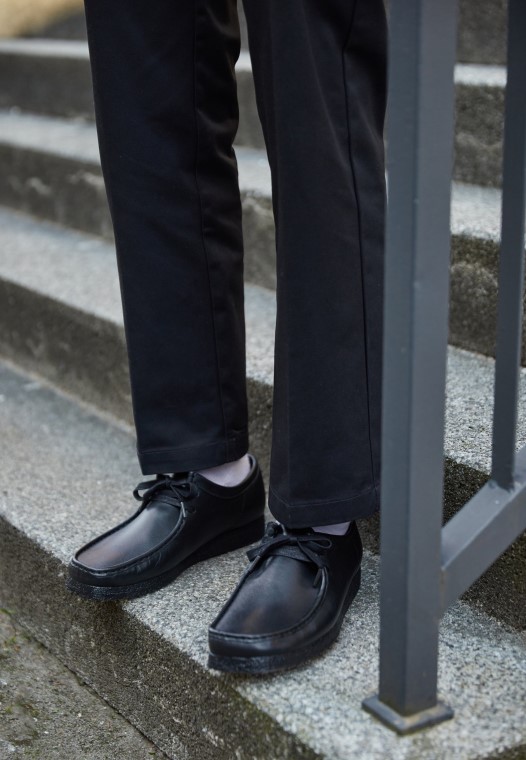 Wallabee Casual Con Cordones Negro Clarks