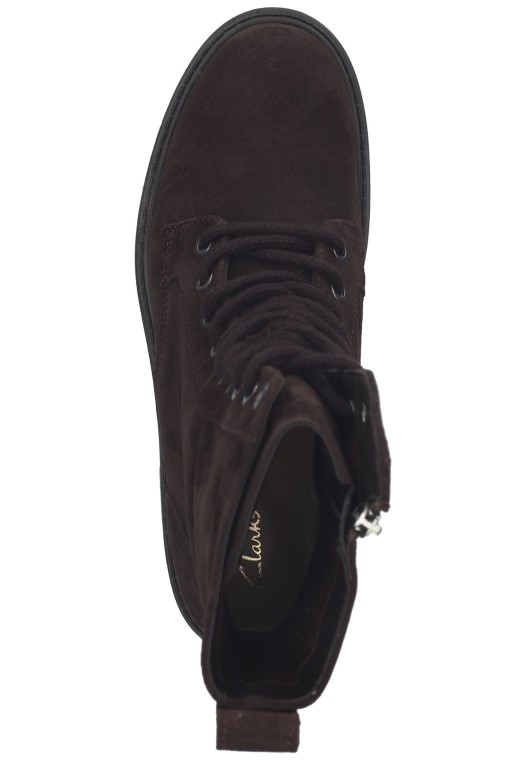 Botines Con Cordones Estilo Clarks Orinoco2 De Ante Marrón Oscuro