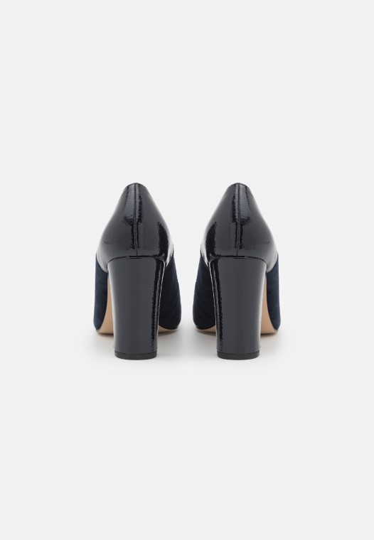 Tacones Clasicos De Cuero Clarks Azul Oscuro