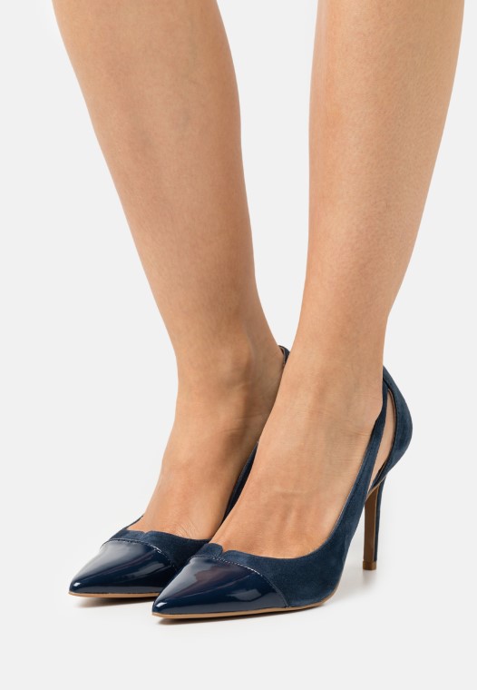 Tacones Altos De Cuero Clarks Azules