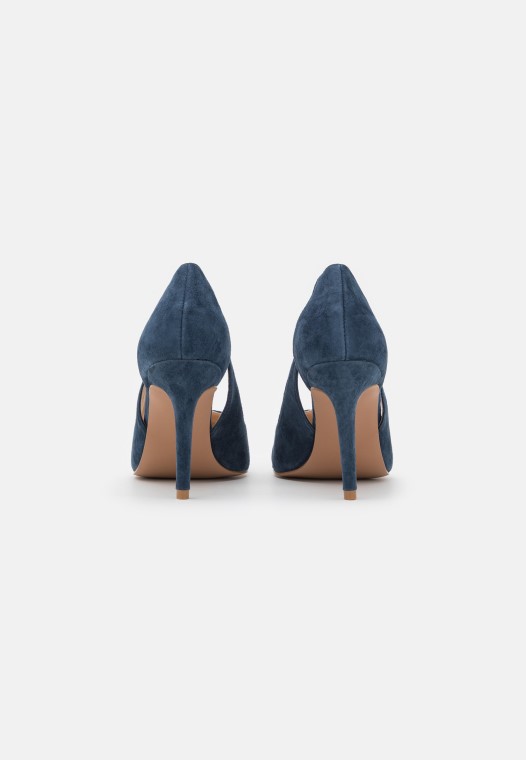 Tacones Altos De Cuero Clarks Azules