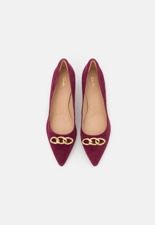 Clarks Merlot Violeta Tacones Clásicos