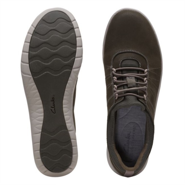 Adella Paseo Txt Verde Oliva Oscuro Clarks Txt Verde Oliva Oscuro