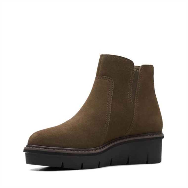 Airbell Zip Ante Oliva Oscuro Clarks Ante Oliva Oscuro