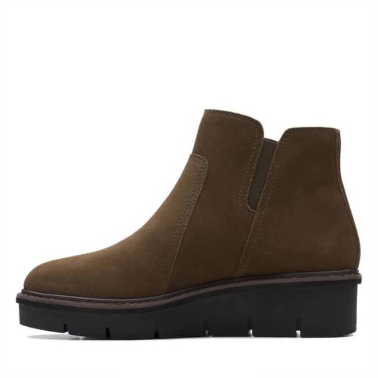 Airbell Zip Ante Oliva Oscuro Clarks Ante Oliva Oscuro
