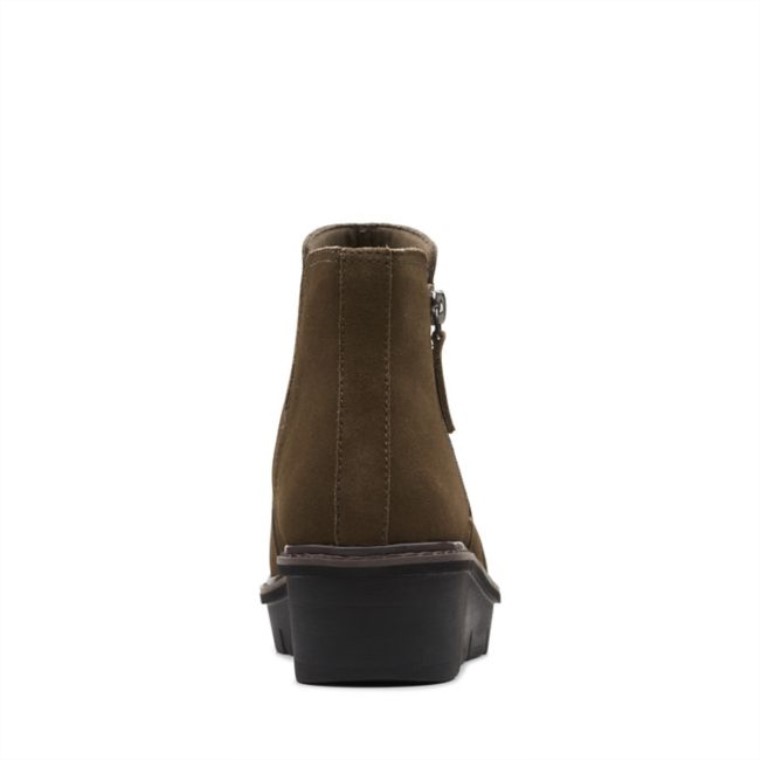 Airbell Zip Ante Oliva Oscuro Clarks Ante Oliva Oscuro
