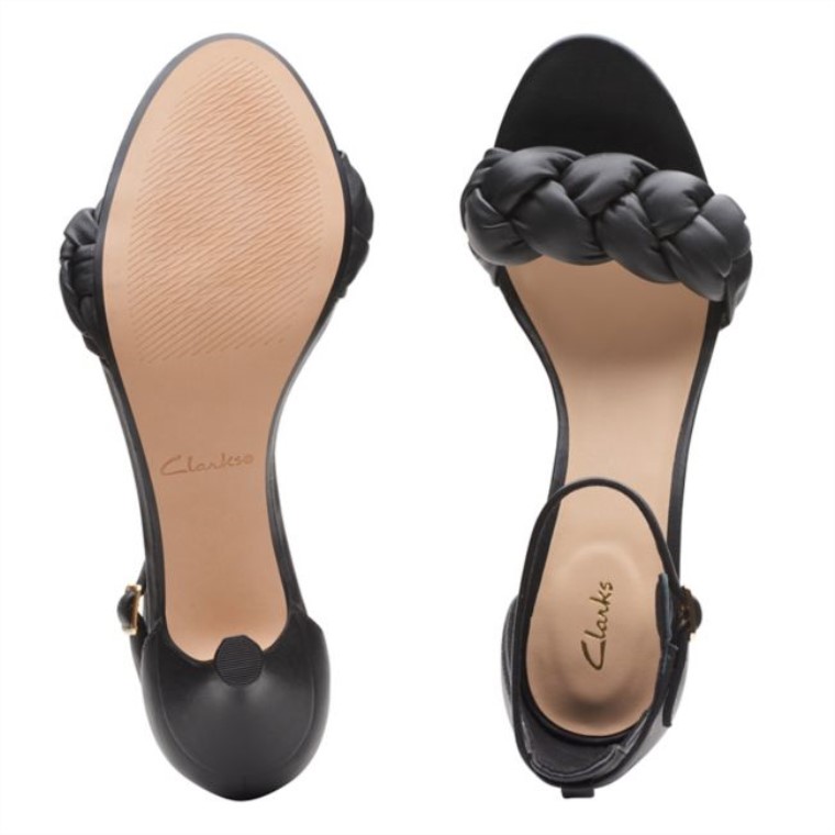 Sandalia Amali Cuero Negro Clarks Cuero Negro