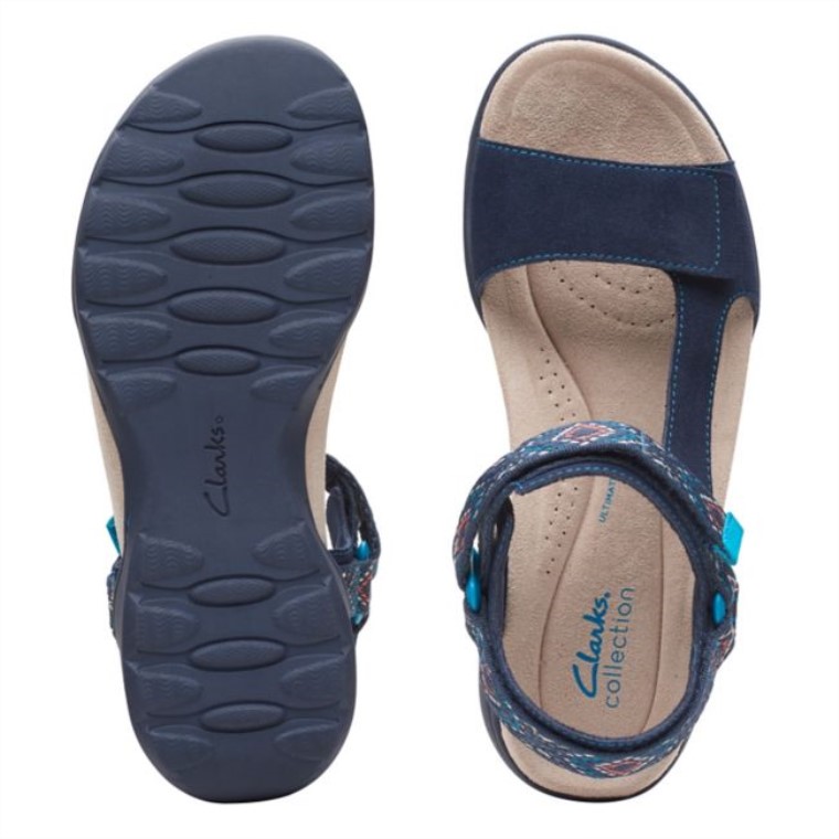 Amanda Step Azul Marino Gamuza Clarks Azul Marino Gamuza
