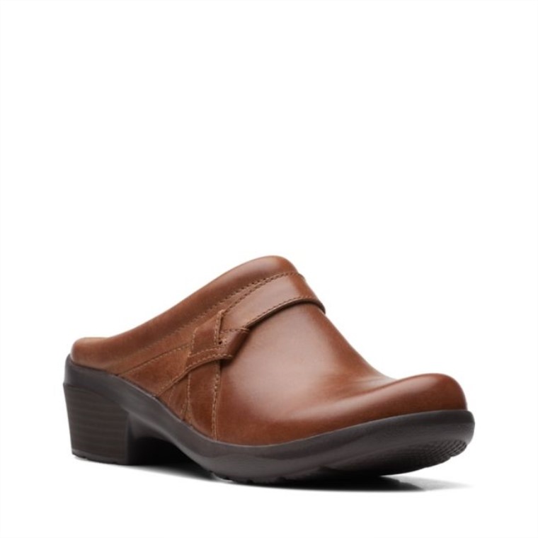 Angie Mist Cuero Marrón Oscuro Clarks Cuero Marrón Oscuro