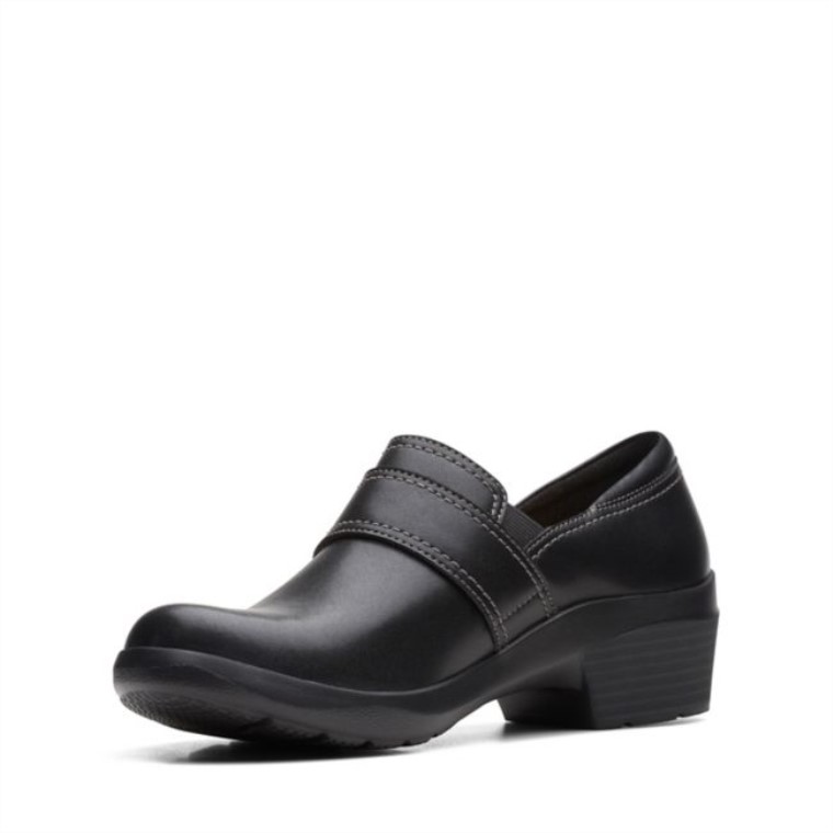 Angie Amapola Cuero Negro Clarks Cuero Negro