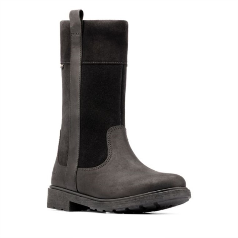 Astrol Hi Gore-tex Niño Cuero Negro Cuero Negro Clarks
