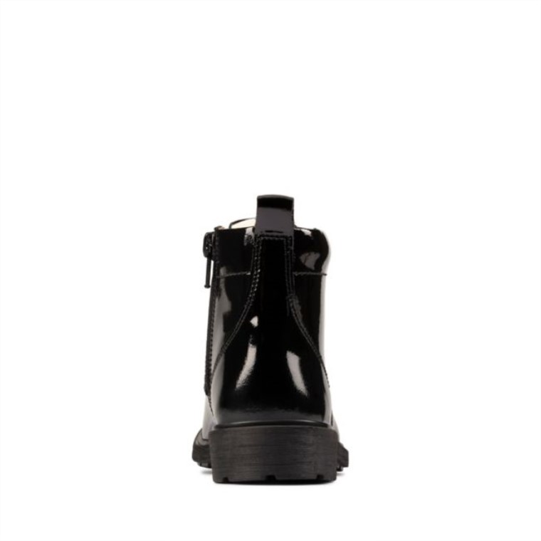 Astrol Encaje Niño Charol Negro Clarks Charol Negro