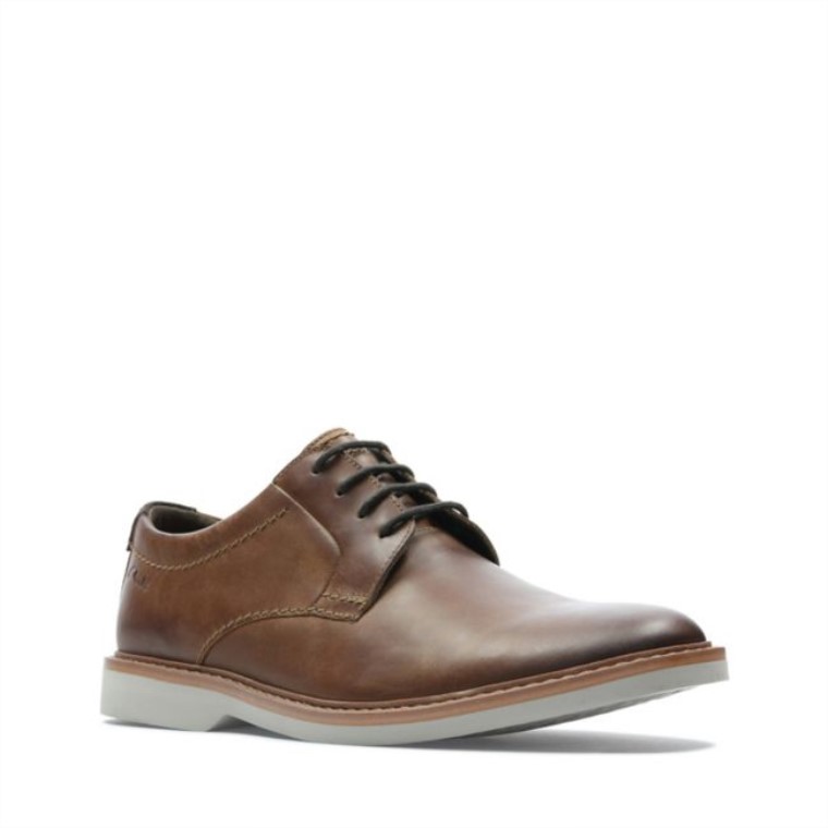 Atticus Lt Encaje Cuero Marrón Oscuro Clarks Cuero Marrón Oscuro