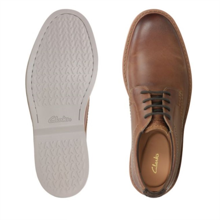 Atticus Lt Encaje Cuero Marrón Oscuro Clarks Cuero Marrón Oscuro