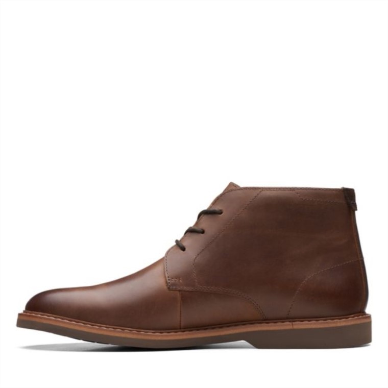 Atticus Lt Mid Cuero Marrón Oscuro Clarks Cuero Marrón Oscuro
