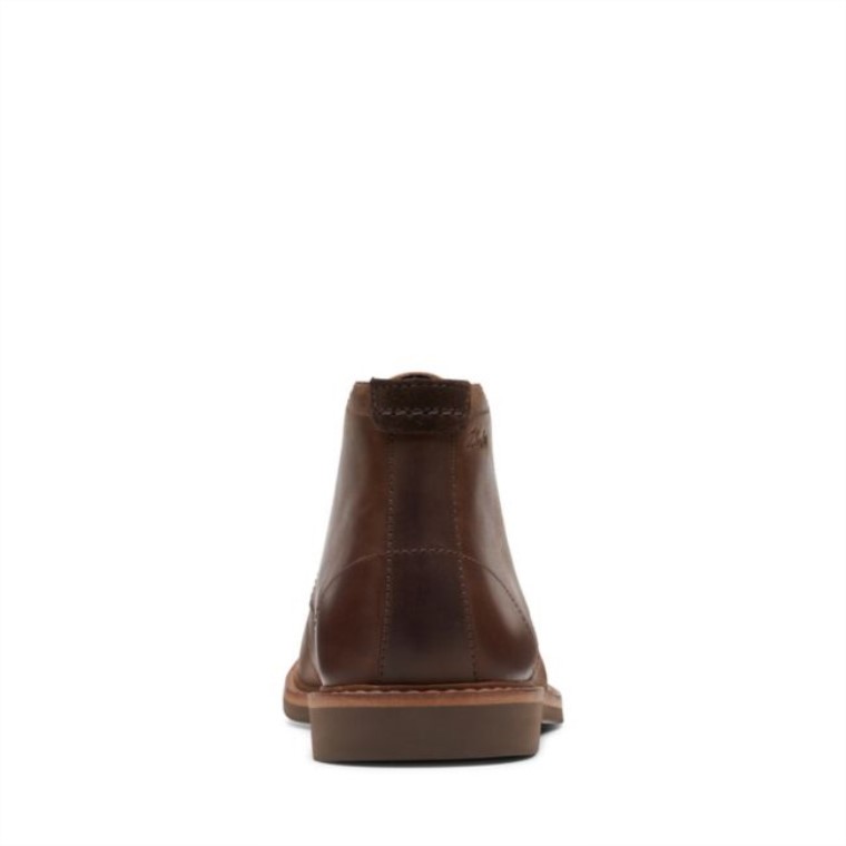 Atticus Lt Mid Cuero Marrón Oscuro Clarks Cuero Marrón Oscuro