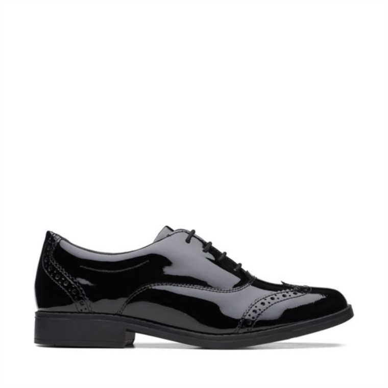 Aubrie Tap Juventud Charol Negro Charol Negro Clarks