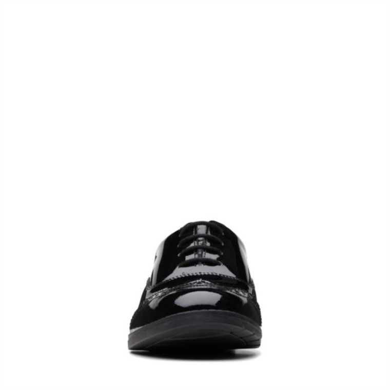 Aubrie Tap Juventud Charol Negro Charol Negro Clarks