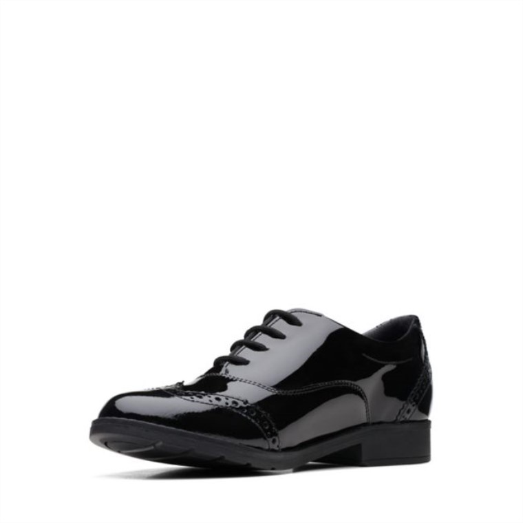 Aubrie Tap Juventud Charol Negro Charol Negro Clarks