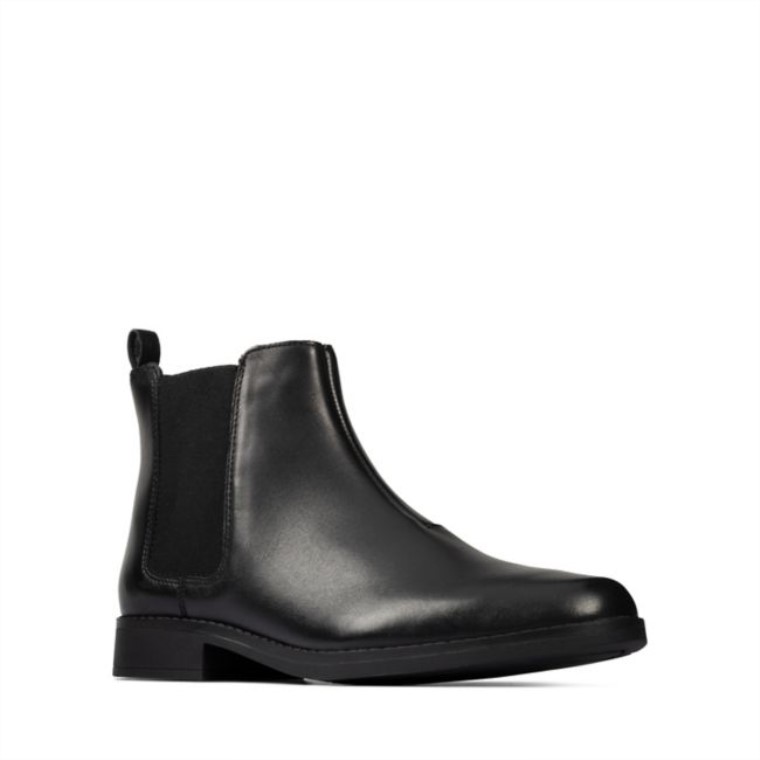 Aubrie Walk Juvenil Cuero Negro Clarks Cuero Negro