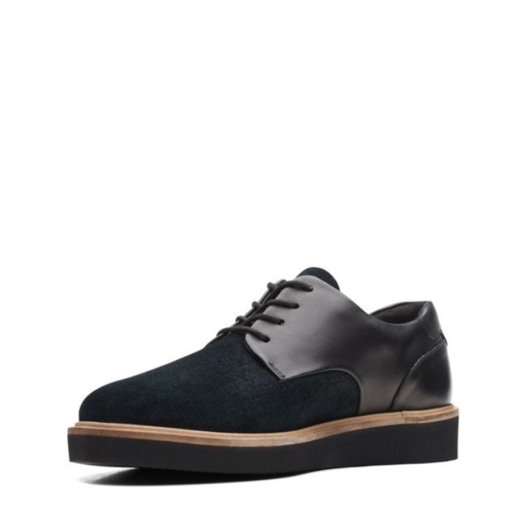 Baille Encaje Negro Combinación Clarks Negro Combinación