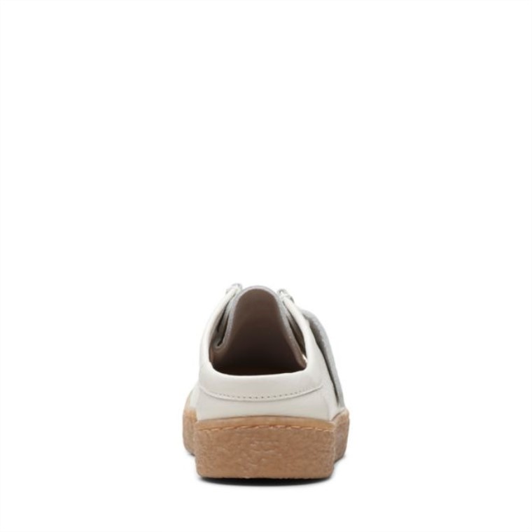 Mule Barleigh Cuero Blanco Roto Cuero Blanco Clarks