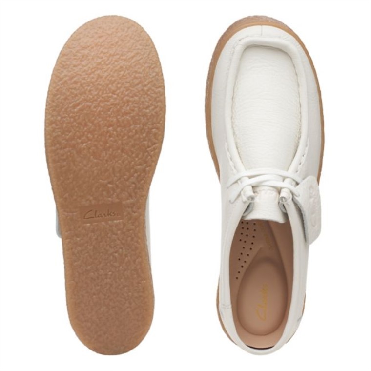 Mule Barleigh Cuero Blanco Roto Cuero Blanco Clarks