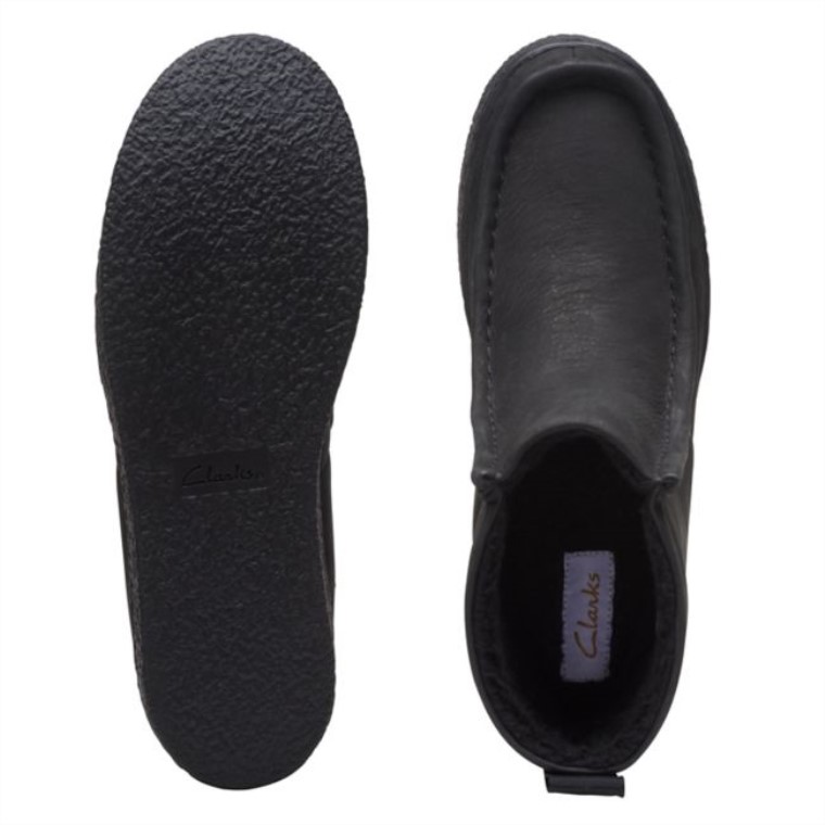 Pull Barleigh Nubuck Negro Con Forro Cálido Clarks Nubuck Negro Con Forro Cálido